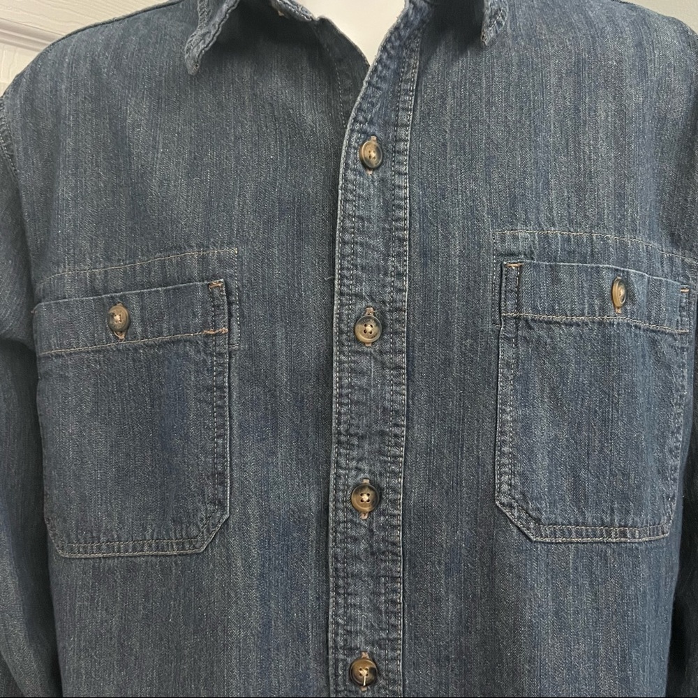 Dickies Dirty Denim Long Sleeve Button Down Work Shirt SIze XL - Picture 3 of 16
